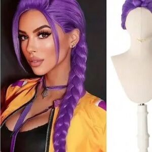 Vibrant Purple Braided Wig